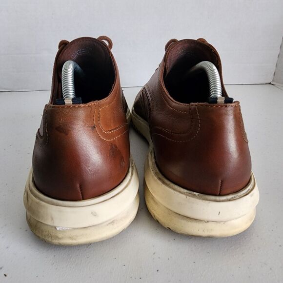 COLE HAAN Grand Wingtip Oxford Shoes Mens 10 British Tan Brown C36939 - Picture 8 of 14